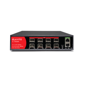 سوئیچ فیبر نوری الکاتو مدل EL-1FG820GP با 8 پورت SFP و 2 پورت آپلینک