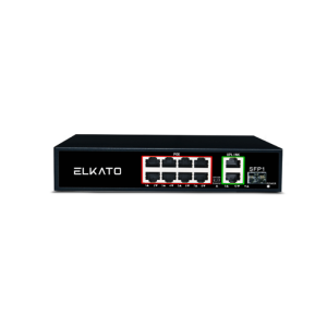 سوئیچ شبکه 8 پورت PoE الکاتو مدل ELKATO EL-1SB0821GP-120W.
