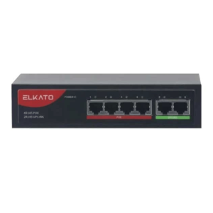 سوئیچ شبکه 4 پورت PoE الکاتو مدل ELKATO EL-1SBL042BP-65W.