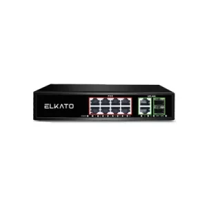 سوئیچ شبکه 8 پورت PoE گیگابایتی الکاتو مدل ELKATO EL-1SG0822GP-120W