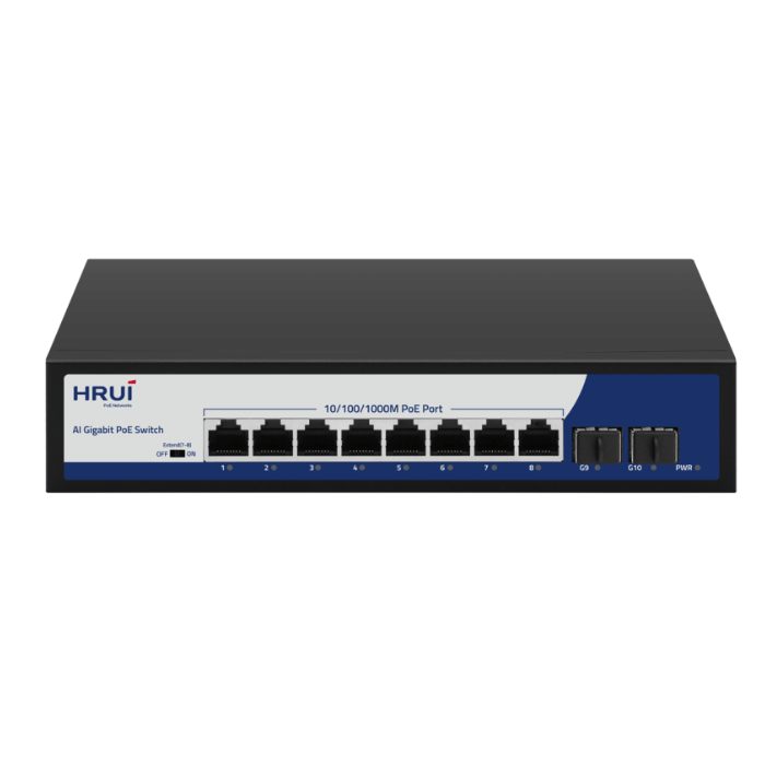 سوئیچ PoE گیگابیت 10 پورت HR900-AFG-82NS – هوشمند و استاندارد